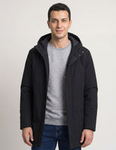 Black Plain Windbreaker Jacket