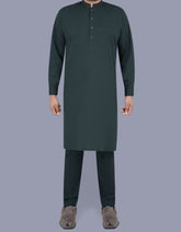 Green Texture Kurta Pajama KP2501-3-XS
