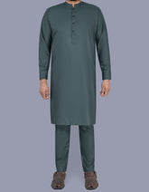 Green Texture Kurta Pajama KP2502-5-XS