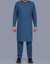 Blue Texture Kurta Pajama KP2609R-XS