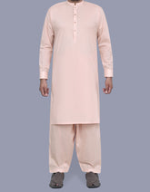 Beige Plain Kameez Shalwar KS2521-1S-XS