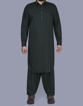 D Green Plain Kameez Shalwar KS2535S-XS