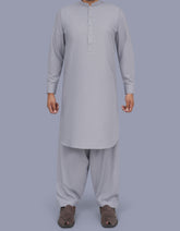 L Grey Texture Kameez Shalwar KS2541S-XS