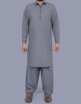 D Grey Texture Kameez Shalwar KS2546S-XS