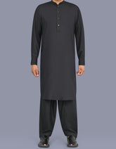 Black Plain Kameez Shalwar KS26107S-XS