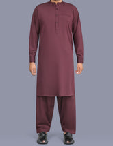 Maroon Texture Kameez Shalwar KS26132S-XS