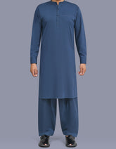 Blue Texture Kameez Shalwar KS26133R-XS