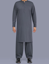 Charcoal Texture Kameez Shalwar KS26134S-XS