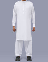 White Self Kameez Shalwar KS26135S-XS