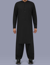 Black Stripe Kameez Shalwar KS26138R-XS