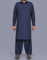 Navy Texture Kameez Shalwar KS2613S-XS
