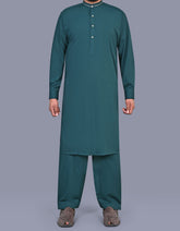 D Teal Plain Kameez Shalwar KS2619S-XS