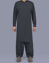 Charcoal Plain Kameez Shalwar KS2628R-XS