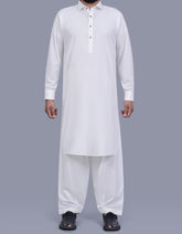 Off White Plain Kameez Shalwar KS2636R-XS