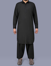 Black Plain Kameez Shalwar KS2638S-XS