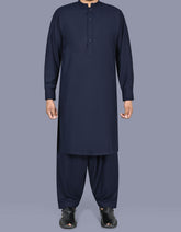 Navy Texture Kameez Shalwar KS2642S-XS