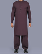 Maroon Texture Kameez Shalwar KS2644S-XS