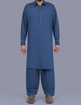 D Blue Texture Kameez Shalwar KS2679R-XS