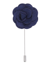 Navy Floral Stick Coat Lapel Pin
