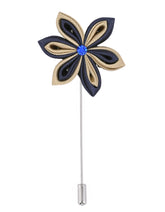 Navy/Olive Floral Stick Coat Lapel Pin