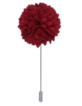 Maroon Floral Coat Lapel Pin