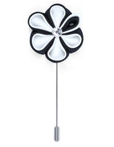 White Floral Coat Lapel Pin