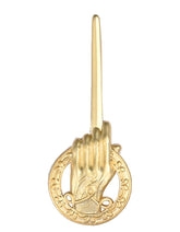 Golden Floral Coat Lapel Pin