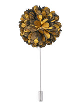 Golden Floral Coat Lapel Pin