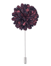 Brown Floral Coat Lapel Pin