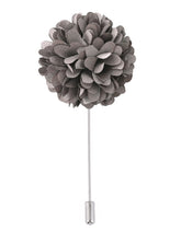 Silver Floral Coat Lapel Pin
