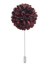 Brown Floral Coat Lapel Pin