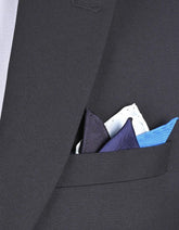 Navy 100% Silk Pocket Square