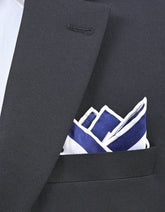 White 100% Silk Pocket Square