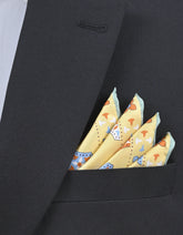 Mustard 100% Silk Pocket Square