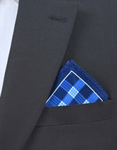 Blue 100% Polyester Pocket Square