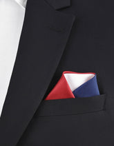 White 100% Silk Pocket Square