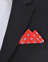 Orange 100% Polyester Pocket Square
