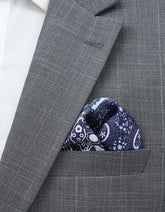 Navy 100% Silk Pocket Square