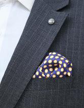 Blue Dotted Pocket Square