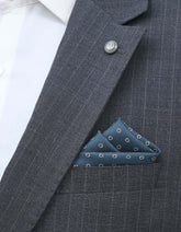 D Green Paisley Pocket Square