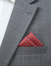 Rust Geometric Pocket Square
