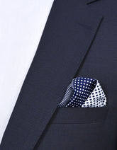Blue Geometric Pocket Square