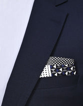 Grey Geometric Pocket Square
