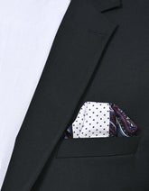 Black Floral Pocket Square