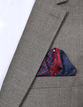 Blue Floral Pocket Square