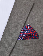 Red Floral Pocket Square