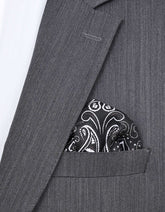Black Geometric Pocket Square