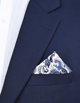 Blue Geometric Pocket Square