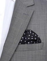 Black Dotted Pocket Square
