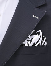 Black Geometric Pocket Square